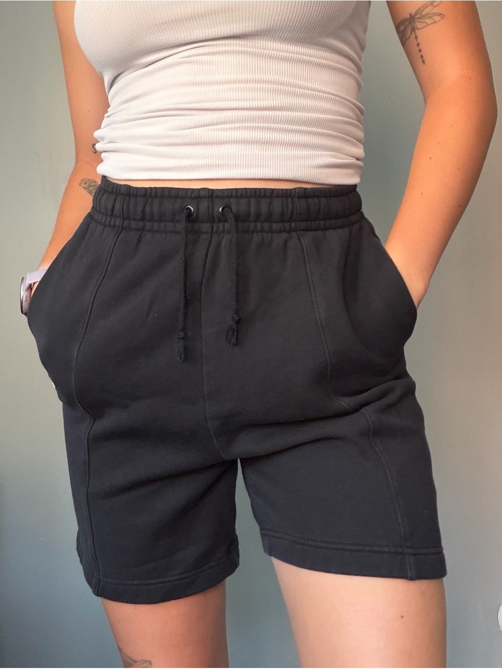 Nike Sportswear Essential High Rise Fleece Shorts XS - Picture 5 of 7